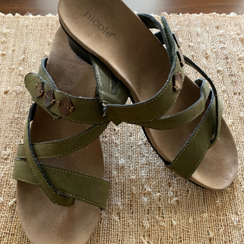 Nicole wedge slip on sandal